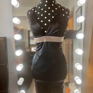 Black Dress With Rhinestone Detail
